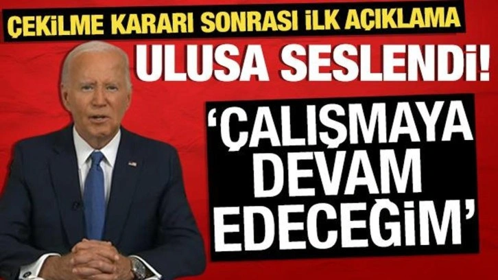 Biden, ABD Başkanlığından Çekildi: Ulusa Seslendi