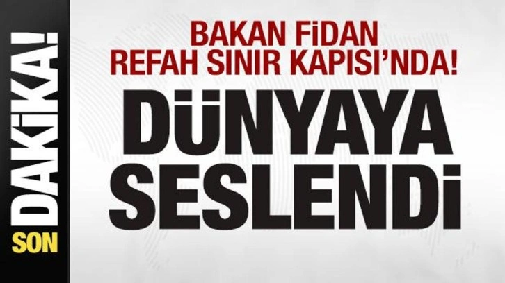 Dışişleri Bakanı Hakan Fidan'dan Filistin Açıklaması