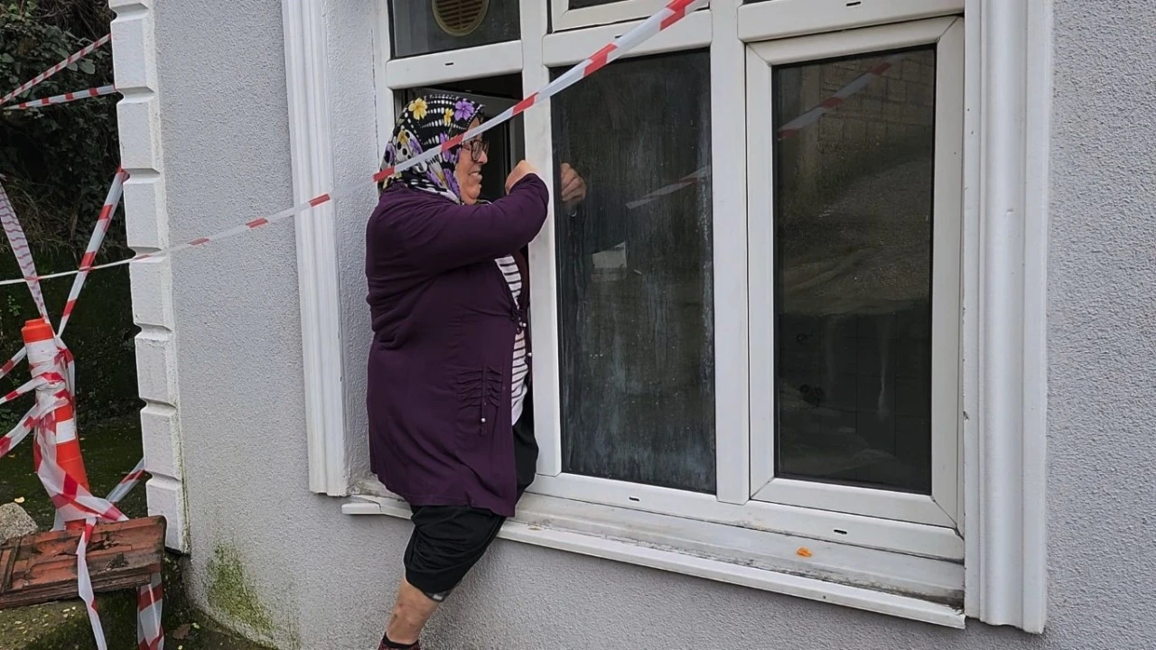 heyelan nedeniyle yaşlı çiftin  başına gelenler