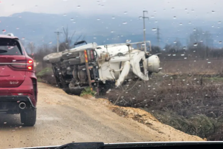 İnegöl'de korkutan kaza