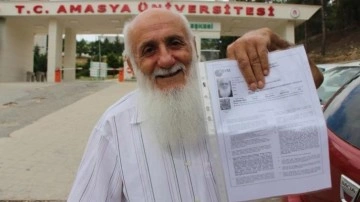 70 Yaşındaki Yaşar Aktaş, Amasya Üniversitesi İlahiyat Fakültesi'ne Giriş Yaptı
