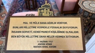 Atatürk'ün Sözleri Eski Yerine Konuldu