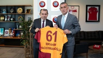 Galatasaray Başkanı Dursun Özbek TFF Başkanı İbrahim Hacıosmanoğlu'nu ziyaret etti