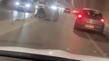 Kurtköy - Pendik Bağlantı Yolu'nda Boru Parçası Yola Düştü