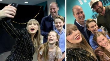 Taylor Swift, Prens George ve Prenses Charlotte ile Selfie Çekildi